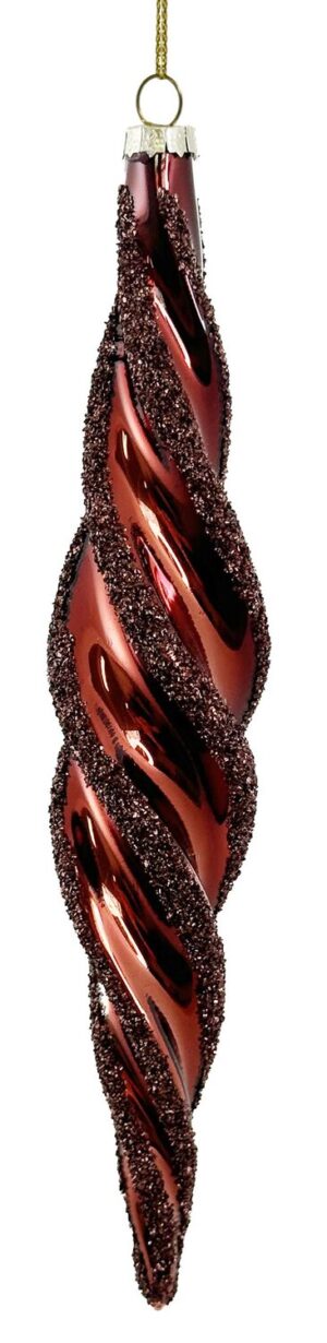 Kuuseehe klaasist tilk pruuni säraga punane 23,5cm