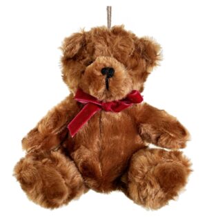 Kuuseehe karu punase lipsuga pruun 12cm