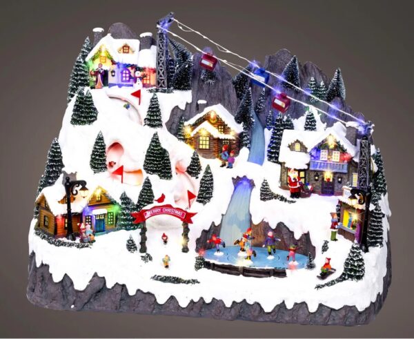 Jõuluküla tõstukiga 63LED 36,5x54x h41,5cm