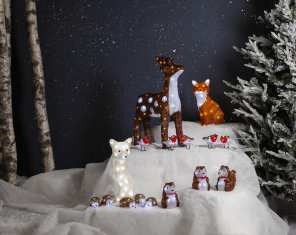 Dekoratsioon linnud valge 5tk 130x10x7cm 40LED IP44