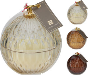 Lõhnaküünal klaasümbris 11,5×11,5x h12cm 22h värvivalik 1tk