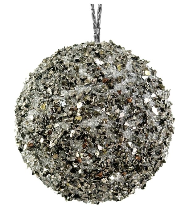 Jõulukuul grafiit hõbedane Ø8cm