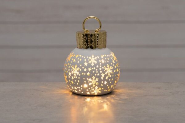 Dekoratsioon LED kuuseehe Stars valge Ø10cm