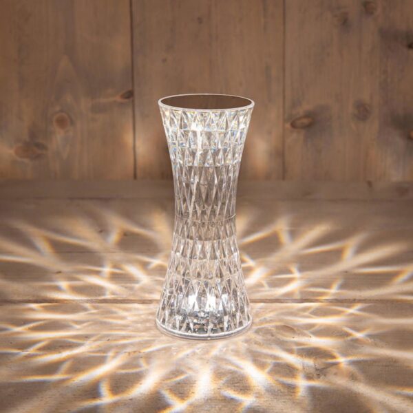 Laualamp Crystal soe ja külm valge LED Ø8x h19cm