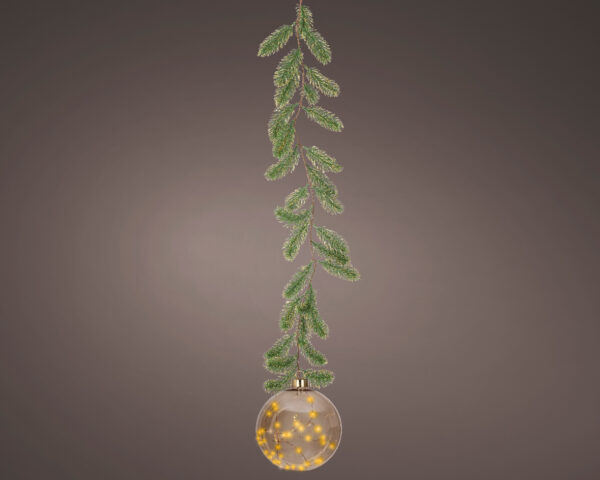 Valguspall oksal soe valge, patareid 40LED Ø20cm