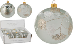 Klaaskuul kuldsed õied, läbipaistev roheline Ø10cm erinevad 1tk