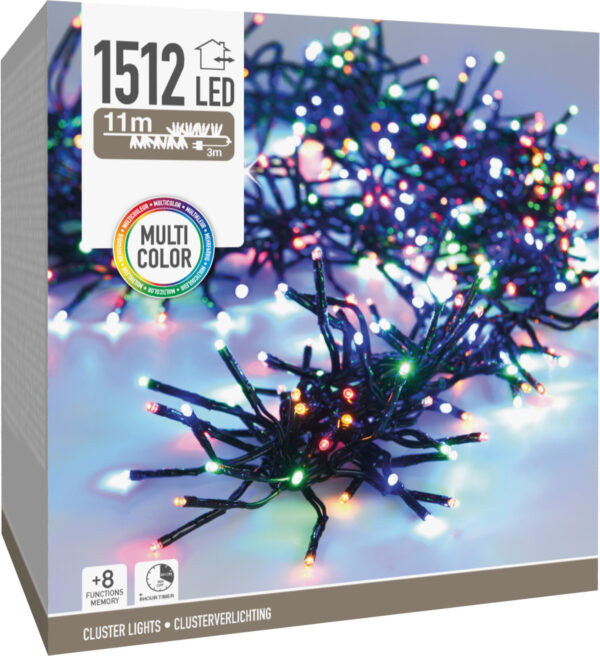 Valguskett värviline 11m 1512LED IP44