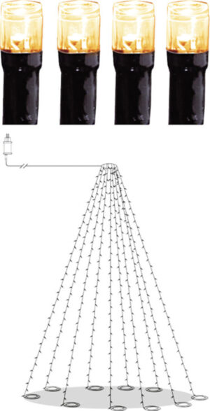 Valguskett lipumastile soe valge 10m 500LED IP44