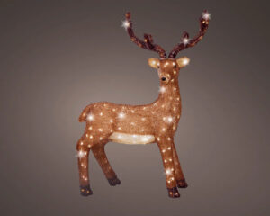 Valgusfiguur põhjapõder külm valge, pruun 150LED IP44 25x66x h86cm