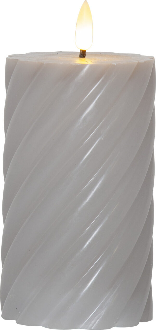 LED küünal Swirl hall Ø7,5x h15cm