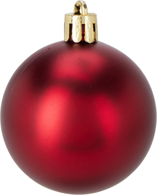 Jõulukuulide komplekt tumepunane matt/pärl/glitter/samet Ø5cm 16tk/pk