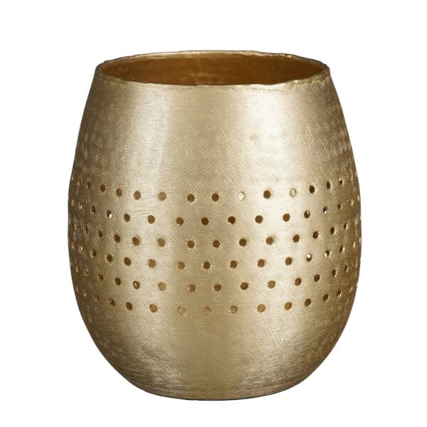 Küünlahoidja Kyan kuldne Ø15,5x h16,5cm