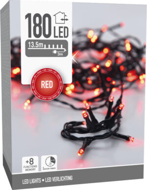Valguskett punane 13,5m 180LED IP44