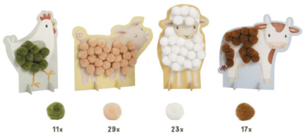 Little Dutch käsitöö komplekt karvapallidega Little Farm