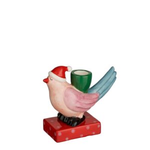 Küünlajalg lind roosa 13×5,5x h12cm