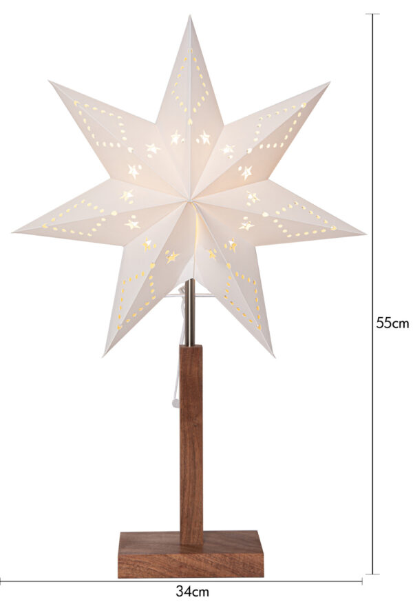 Täht Karo jalal pruun 34x14x h52cm