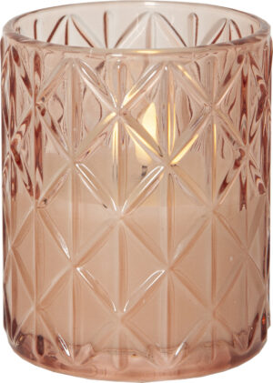 LED küünal Romb roosa Ø10x h12,5cm