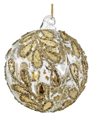 Klaaskuul kuldsed tilgad läbipaistev Ø8cm