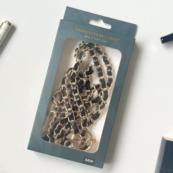 Telefonipael Noir & gold glam