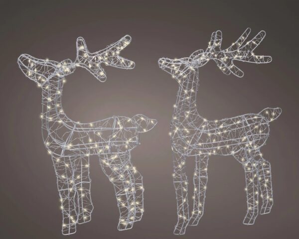 Dekoratsioon põhjapõder soe valge 260LED IP44 2tk/pk