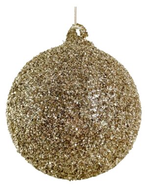 Klaaskuul klaasist glitter kuldne Ø10cm