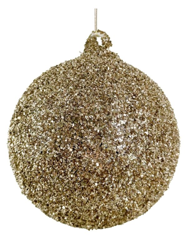 Klaaskuul klaasist glitter kuldne Ø10cm