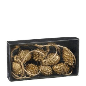 Kuuseehted käbid kuldne 2,5x2x h4,5cm 8tk/pk