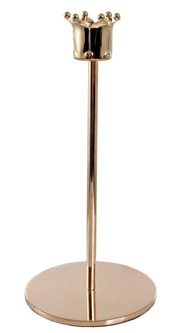 Küünlajalg CH kroon kuldne Ø8x h17cm