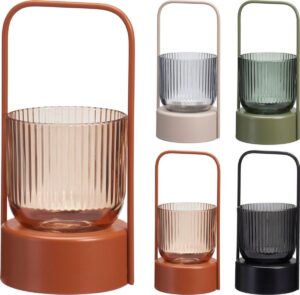 Küünlahoidja latern klaasist 10,5×9,5x h20cm värvivalik 1tk