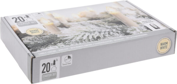 LED-küünal kuusele soe valge klambriga 20tk