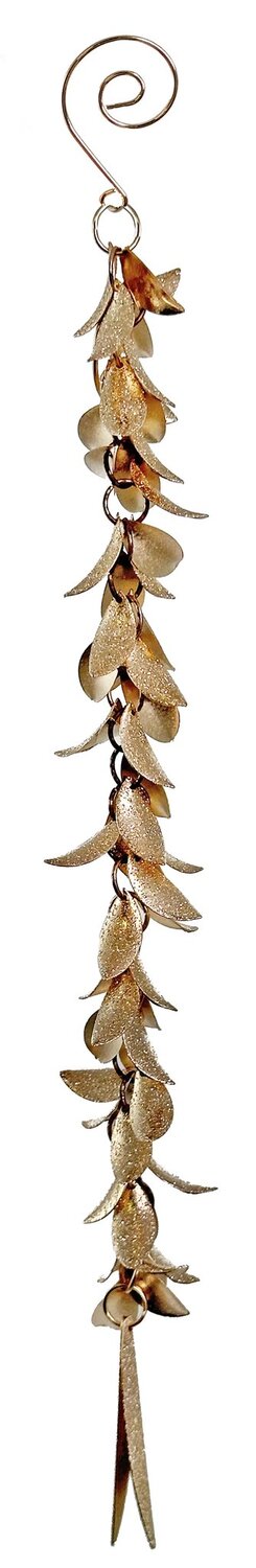 Kuuseehe metallist rippuvad lehed kuldne 26cm