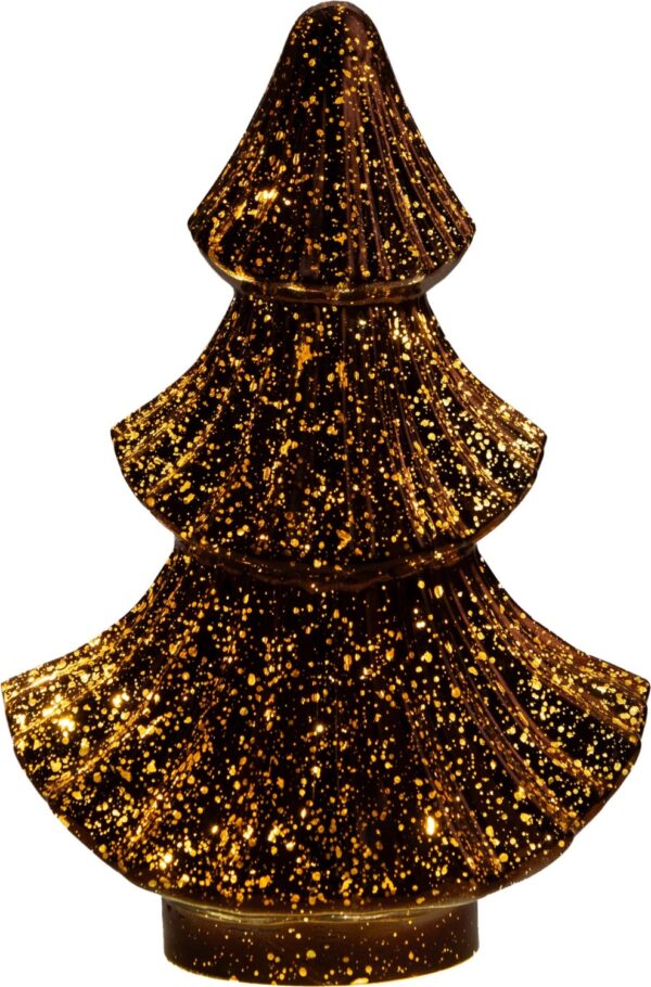 Led kuusk klaasist pruun 15,5x9,5x24cm 10LED