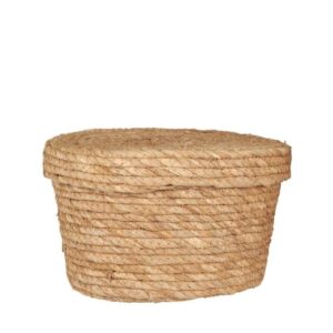 Laastukorv kaanega pruun Ø24x h14cm