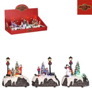 Jõuluküla Tänavalatern Led tuledega 14x9x h14,5cm erinevad 1tk