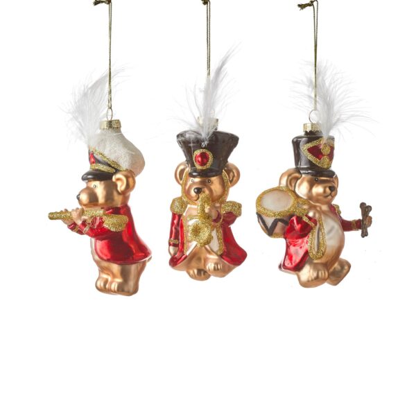 Kuuseehe klaasist karu puhkpilliga 8,5x5,5x h11,5cm erinevad 1tk