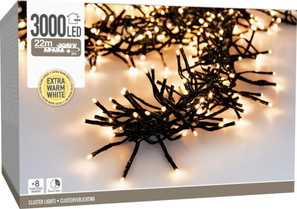 Valguskett eriti soe valge 22m 3000LED IP44