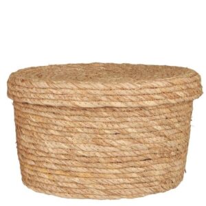 Laastukorv kaanega pruun Ø28x h17cm