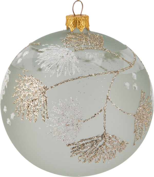 Klaaskuul kuldsed õied, läbipaistev roheline Ø10cm erinevad 1tk