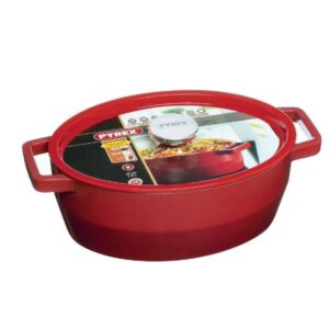 Ovaalne malmpott punane 3,8L Ø29cm
