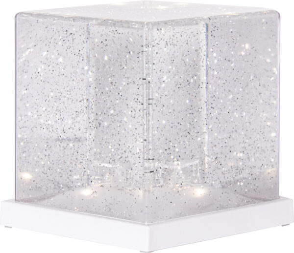 Dekoratsioon jääkuubik Frost soe valge 14x14x h14,5cm 3LED