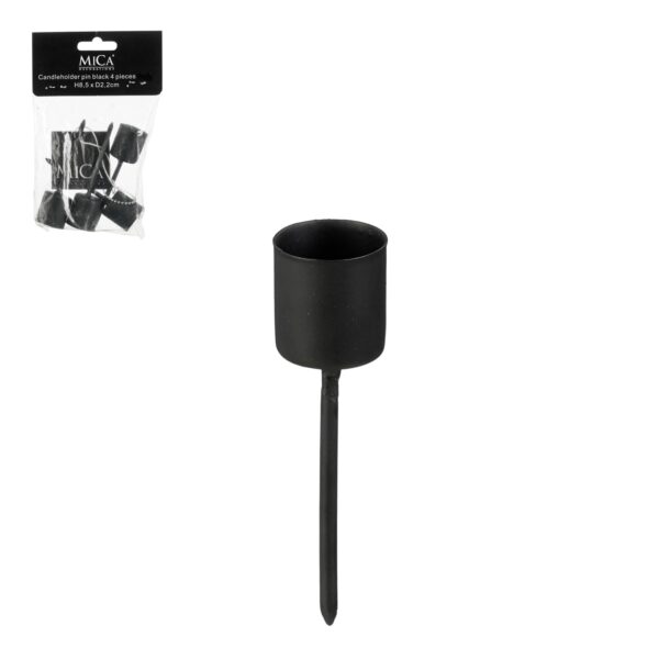 Küünlajalg must 5x5x h6,5cm 4tk/pk