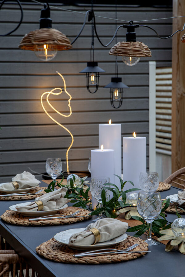 Led küünal valge Ø10x h32,5cm IP44