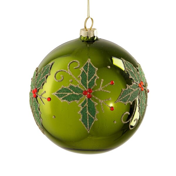 Klaaskuul Holly roheline Ø15cm