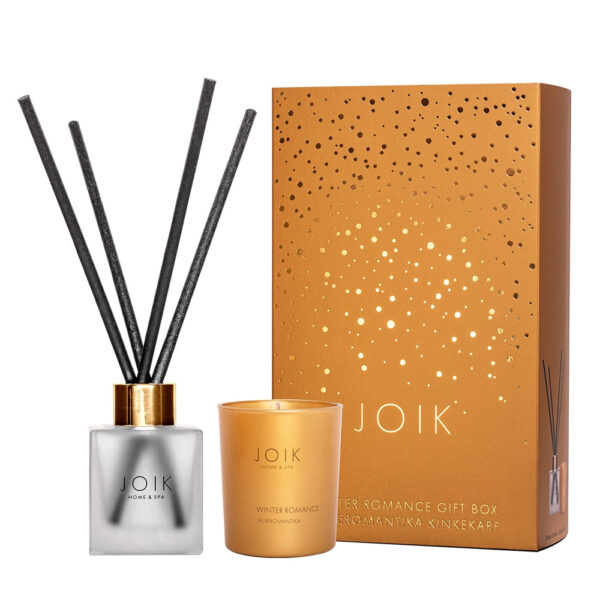 JOIK Home & Spa kinkekarp: Talveromantika lõhnaküünal ja kodulõhnastaja