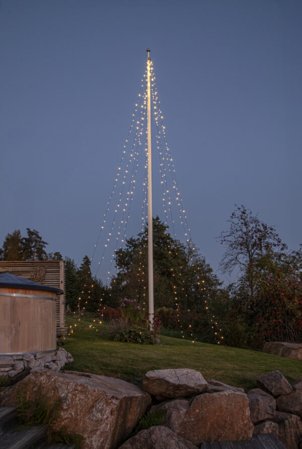 Valguskett lipumastile soe valge 10m 500LED IP44