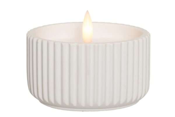 LED teeküünal triibud soe valge Ø10x h5,5cm