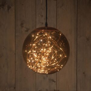 Valguspall suitsuklaas soe valge Ø25cm 125LED IP44