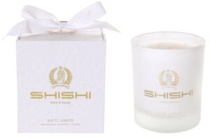 Lõhnaküünal Shishi ,,White Ginger” 30h valge