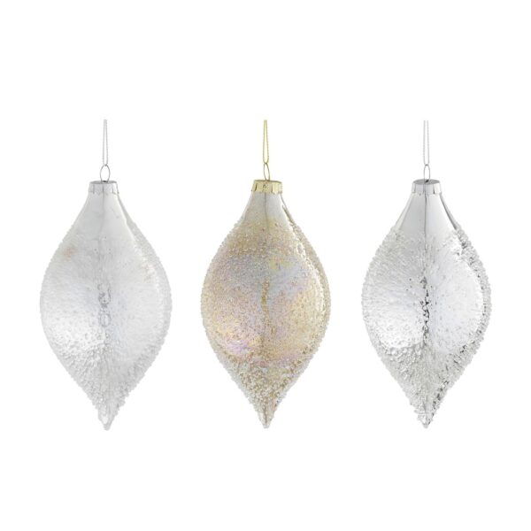 Kuuseehe klaastilk jäine Ø7x h13cm värvivalik 1tk