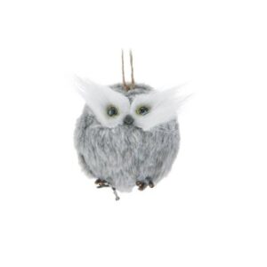 Kuuseehe öökull valge/hall 5,8×5,8x h6,5cm värvivalik 1tk